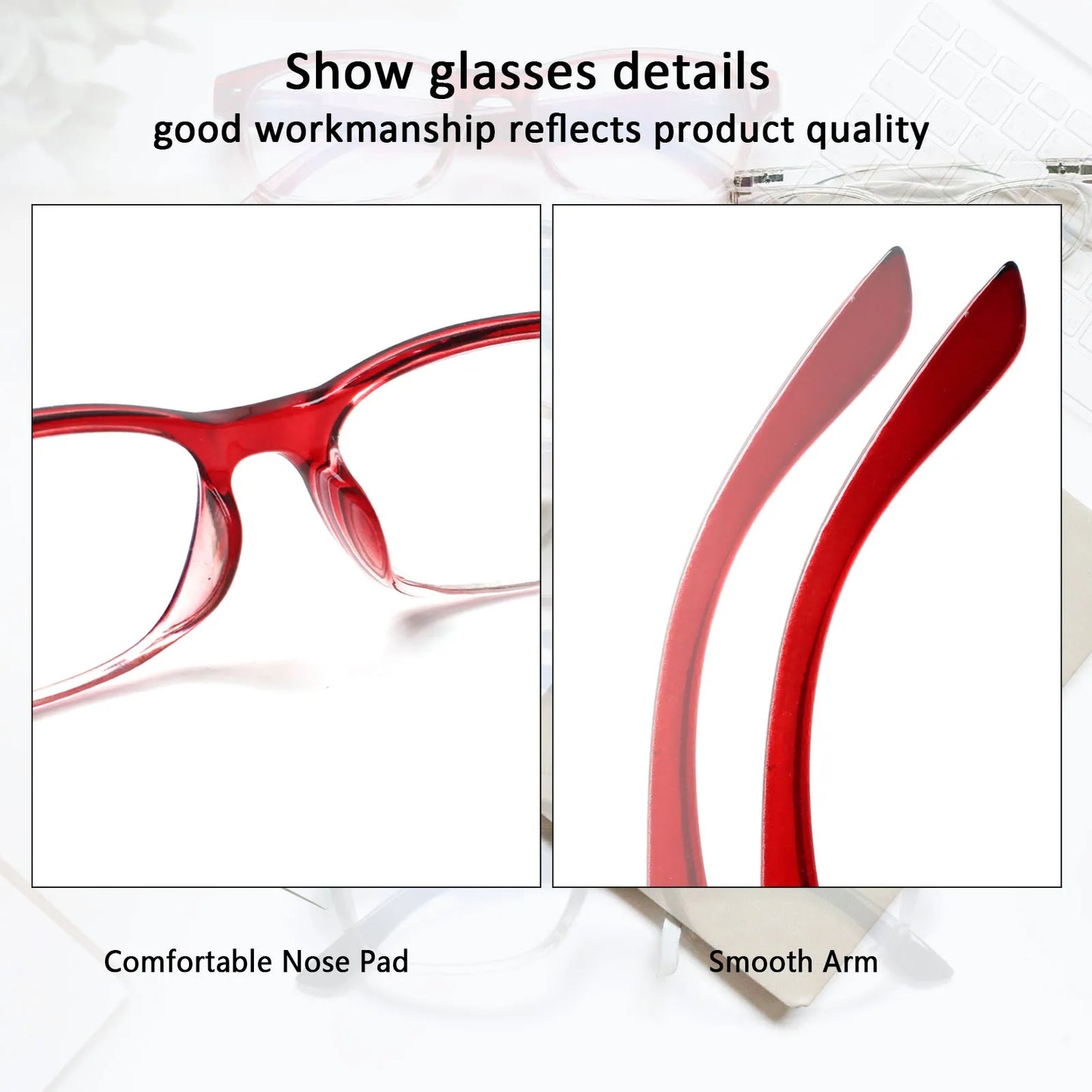 Anti Blue Light Reading Glasses Women Men HD Lens Spring Hinge 2024 Trends Eyewear Rectangular Frame Presbyopic Readers Glassses
