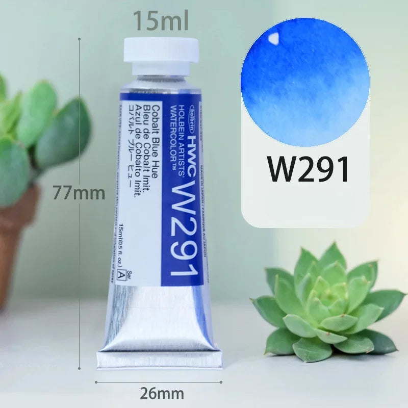 15ml Holbein Liquid Tube Packaging Watercolor Pigment Art Students Outdoor Sketch Speciality Painting Colored Fill Materials