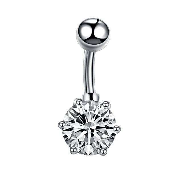 1Pc Surgical Steel Belly Button Ring Navel Nombril Piercing CZ Belly Ring Sexy Women Belly Piercing Body Jewelry Ombligo 14G