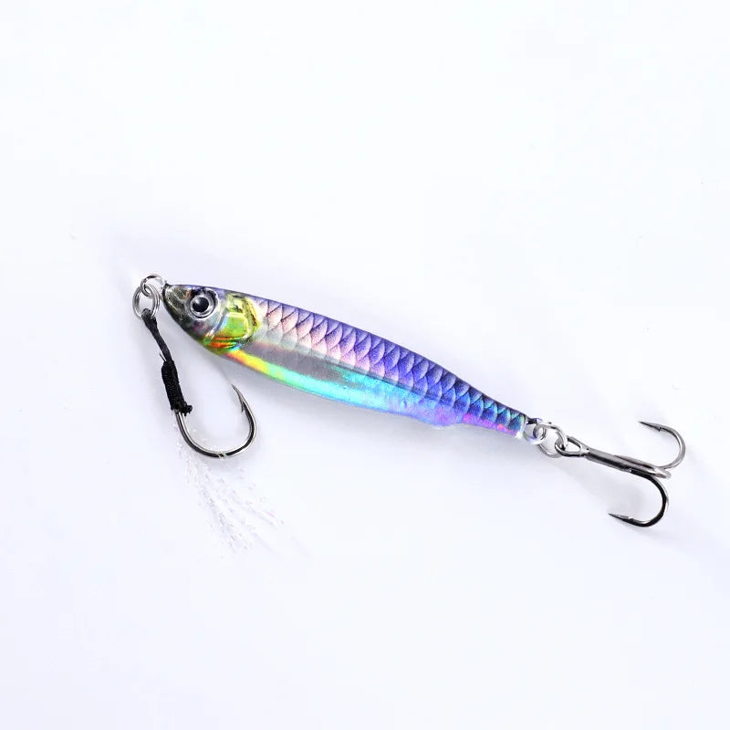 3D Print Metal Jig Fishing Shore Jigging Sea Fishing Slow Jig lifelike Micro Jigg Ultra Slim Spoon Laser Artificial Bait