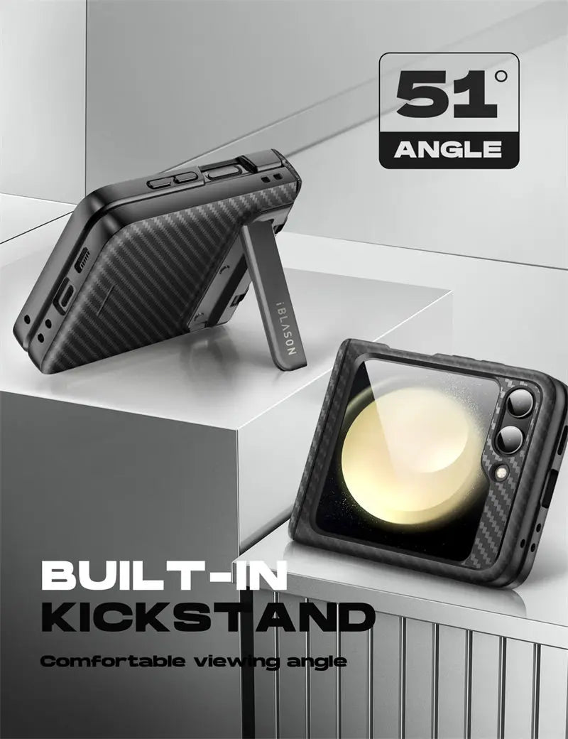 I-BLASON For Samsung Galaxy Z Flip 5 Case 5G (2023) Journey Full-Body Rugged Case with Built-in Screen Protector & Kickstand