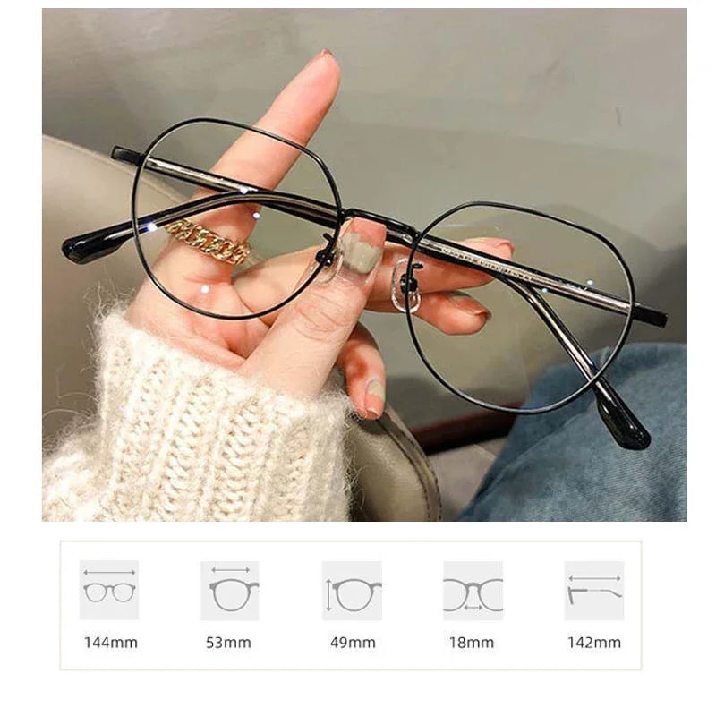 Anti Blue Light Myopia Glasses Irregular Computer Games Eyewear Men Women Portable High Definition Eyeglasses Diopter 0 To -6.0