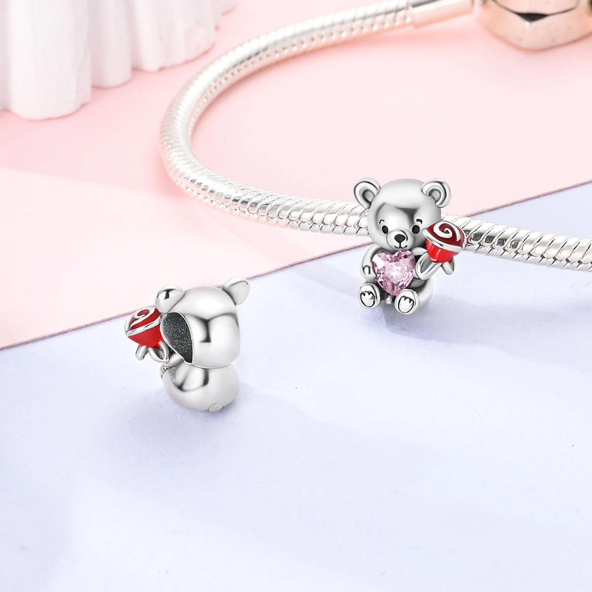 925 Silver Plated Firefly Pizza Cake Charms Fit Original Pandora Bracelet Making Fashion Jewelry