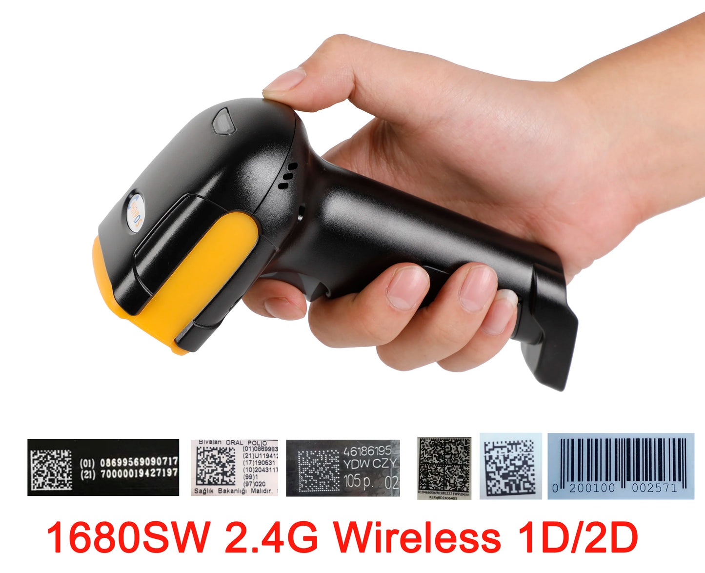 1D/2D  Supermarket Handhel  Barcode Bar  Code Scanner  Reader QR   PDF417 Bluetooth 2.4G Wireless &Wired USB Platform
