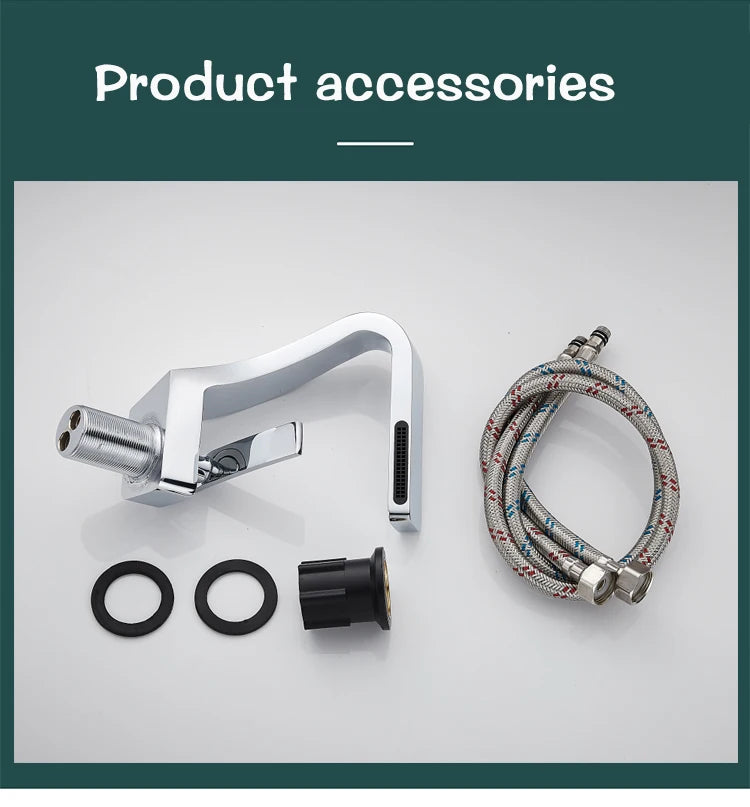 TOLM Chrome White Basin Faucet Deck Mounted Waterfall Bathroom Vessel Sink Mixer Tap Single Handle Hot Cold Water Tap