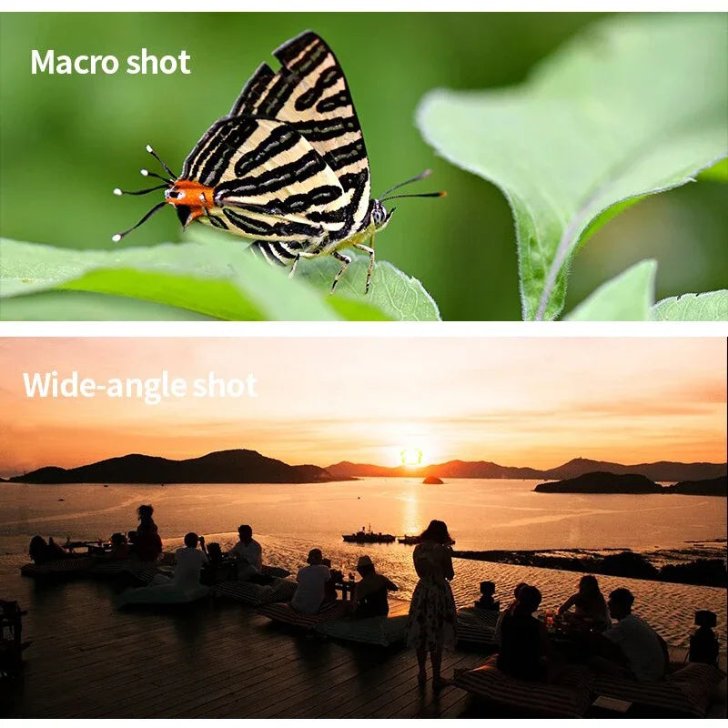 3in1 Fisheye Wide Angle Micro Camera Lens for iPhone Xiaomi Redmi 3in1 Zoom Fish Eye Len on Smartphone Lenses with Phone Clip