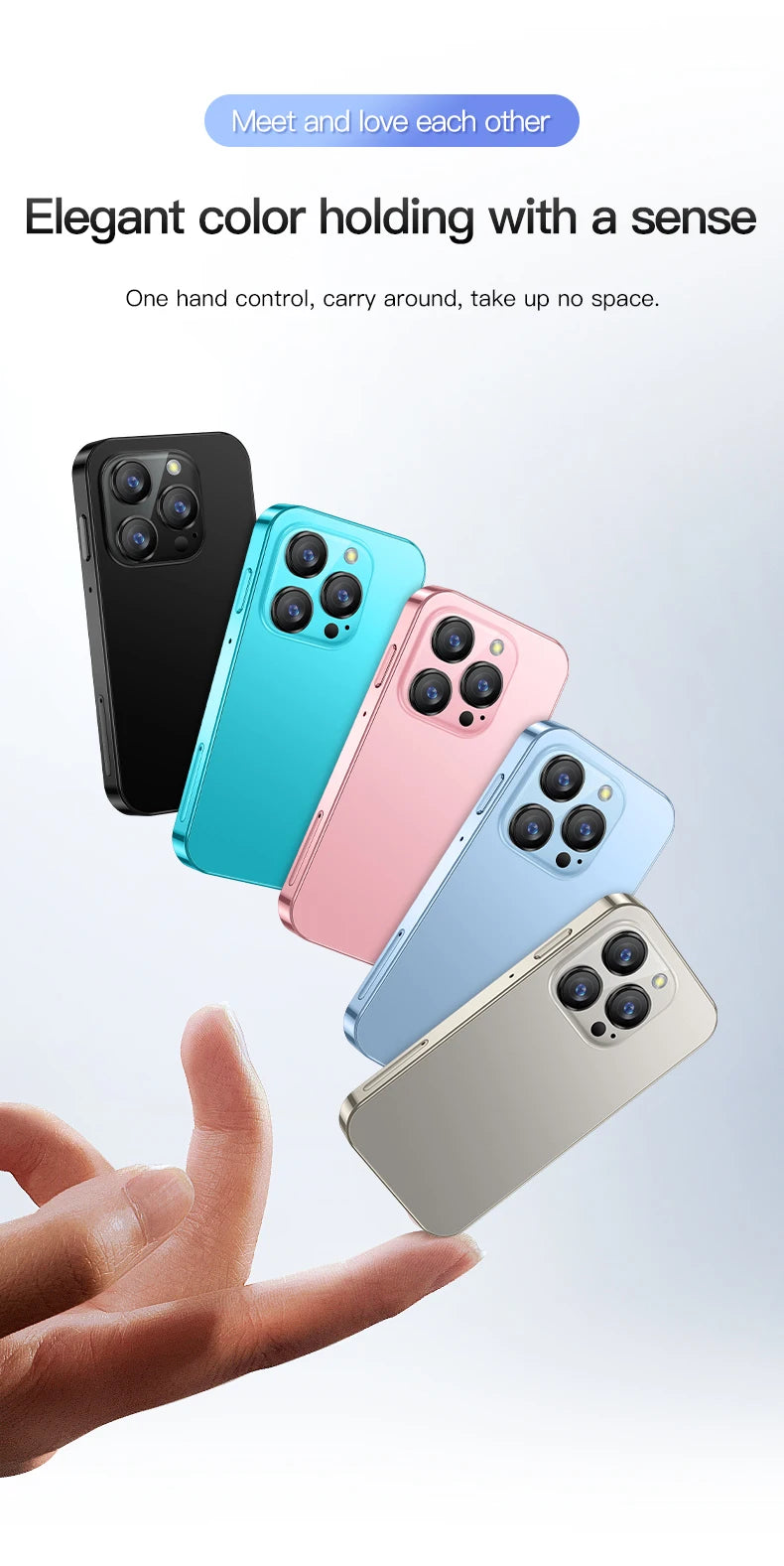 SOYES XS18 Pro Mini Smartphone 2GB RAM 16GB ROM Android8.1 3.0'' With Facial Recognition Dual SIM Standby 3G Network Small Phone