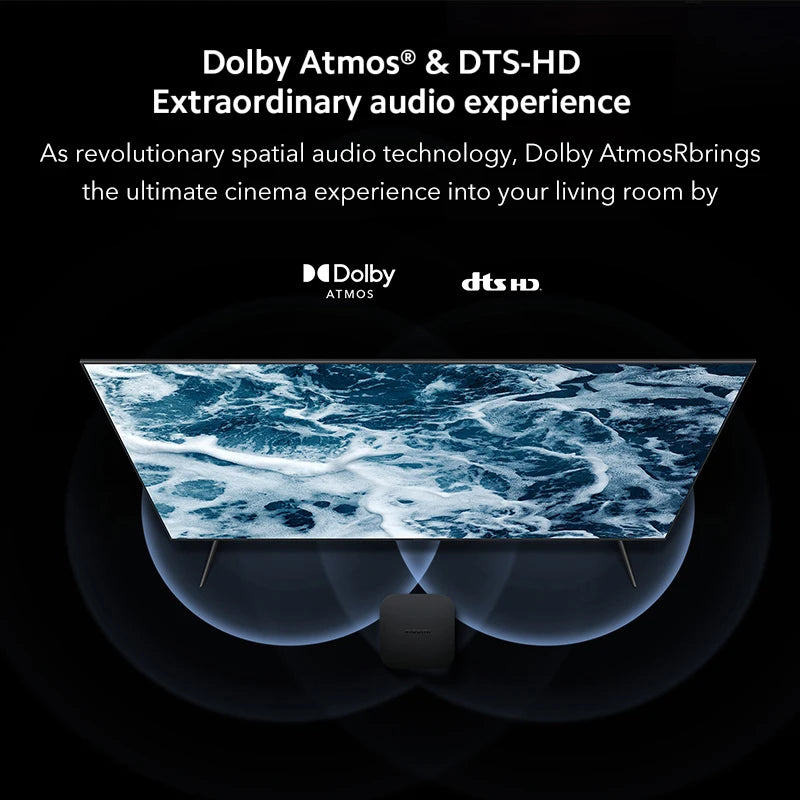 2025 Global Version TV Box S 2nd Gen 4K Ultra HD BT5.2 2GB 8GB Google TV Google Assistant Smart TV Box