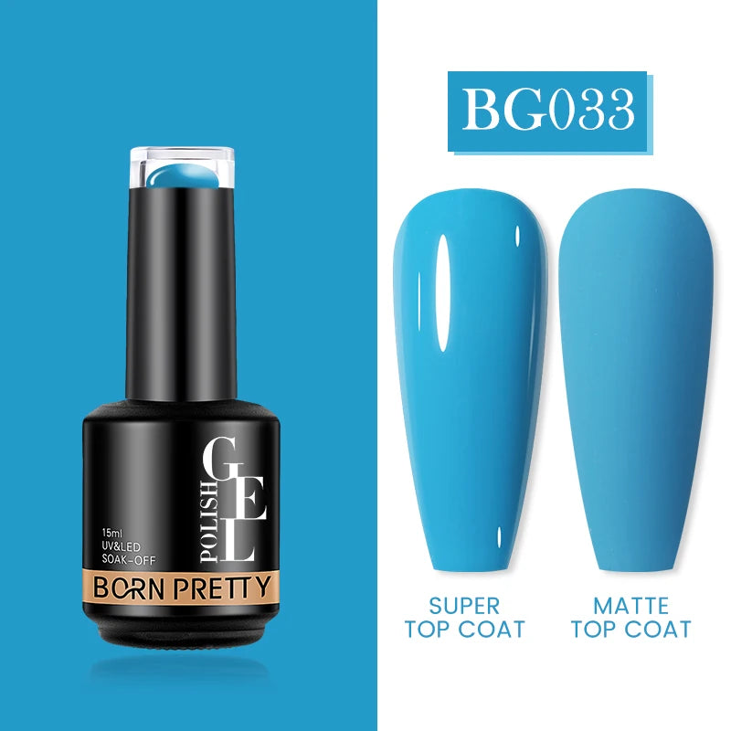 BORN PRETTY 15ML Jelly Purple Nail Gel Polish Transparent Colorful Translucent Pink Semi Permanent Soak Off Nail Art Gel Varnish