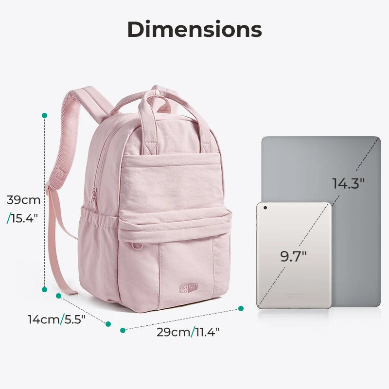 BAGSMART 14.3 in Laptop Backpack Large Capacity Business Briefcase Multi-Function Large Capacity Business Girls School Bag