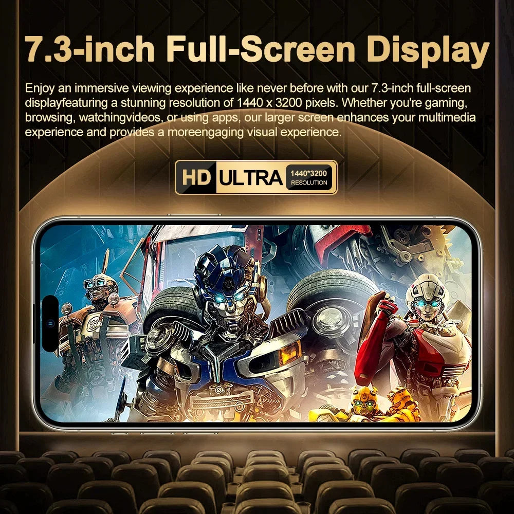 Original Mobile Phones Deals XS16 Pro+ Smartphone 7.3 inch Full Screen 4G 5G Cell Phone 8000mAh Brand New Phones Global Version