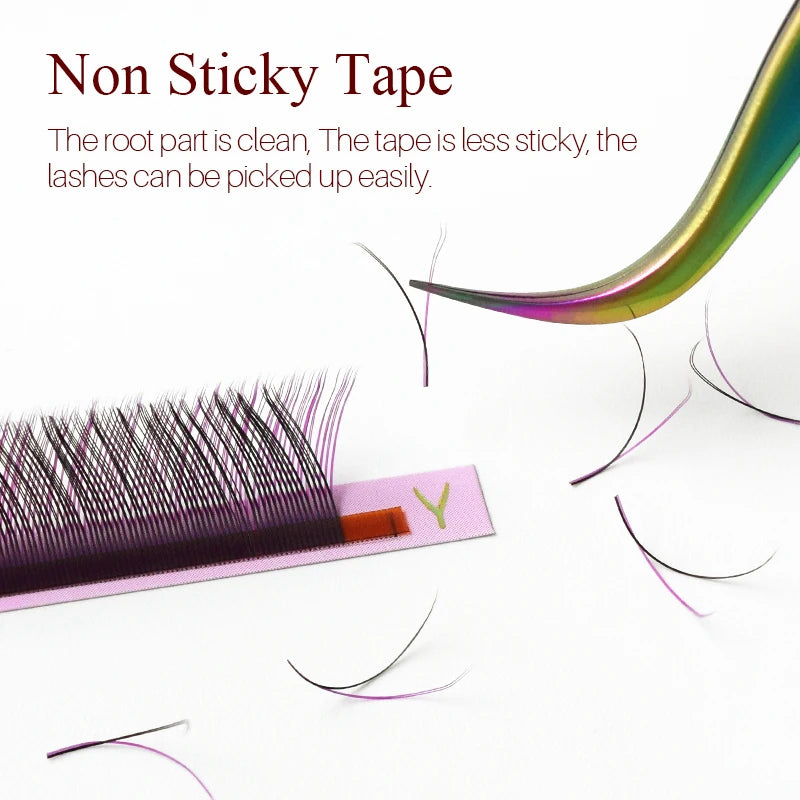 SONG LASHES Y Shape Ombre Color Lashes  Two tip C/D Curl Premade Volume Lashes Individual Eyelash Extension Supplies