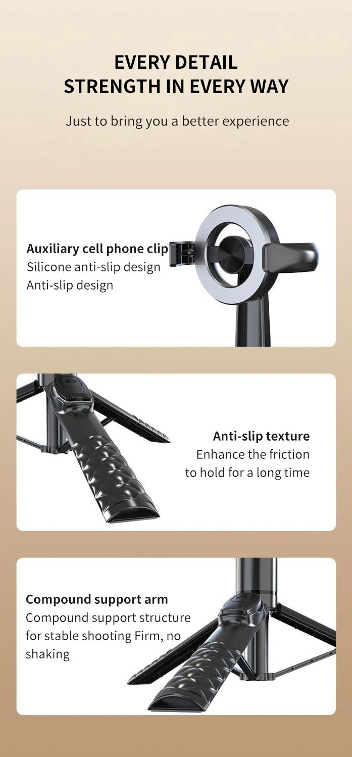 Xiaomi Magnetic Selfie Stick 1.24M Wireles Folding Telescopic Tripod for Android IPhone Smartphone with Remote Control