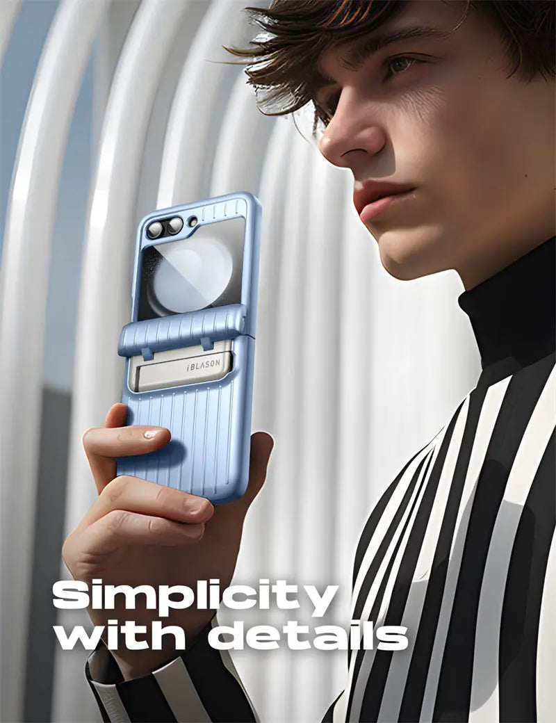 I-BLASON For Samsung Galaxy Z Flip 5 Case 5G (2023) Journey Full-Body Rugged Case with Built-in Screen Protector & Kickstand