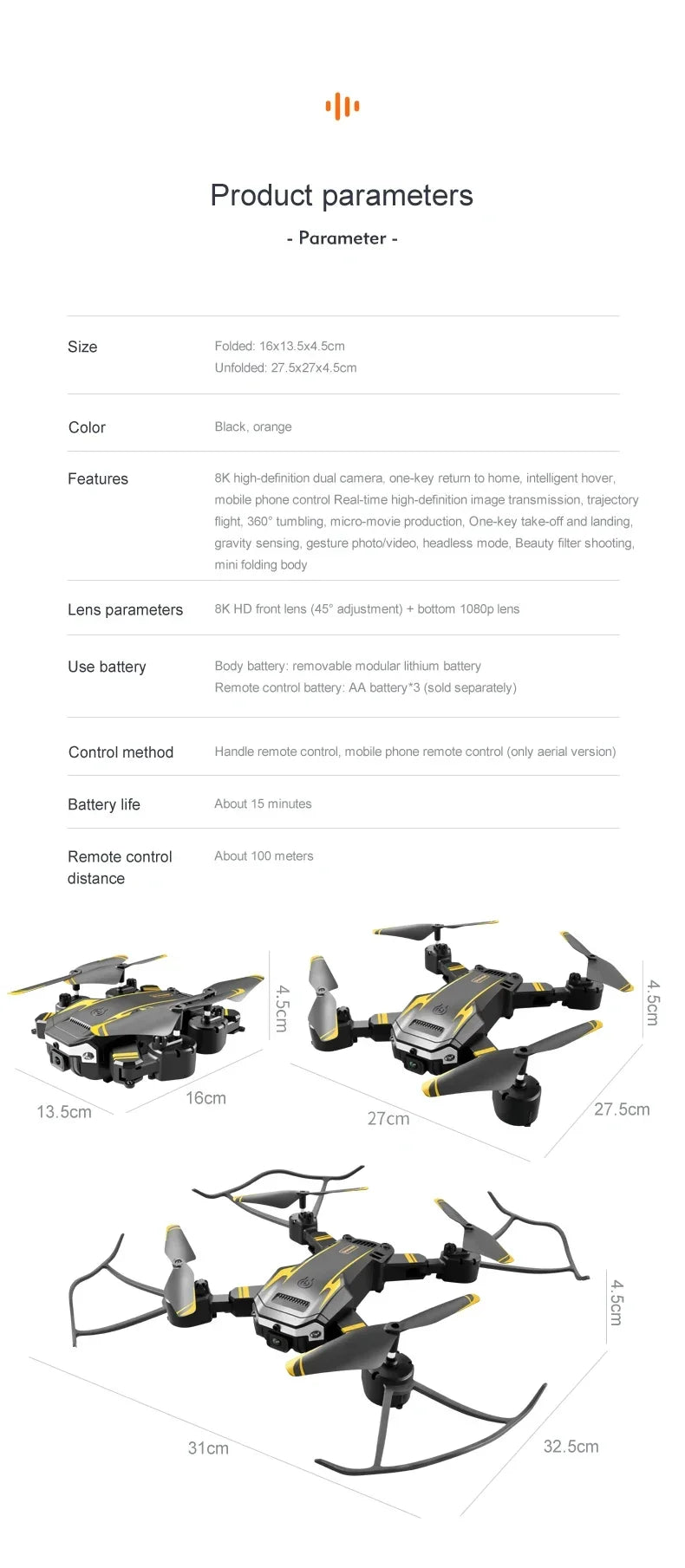 XiaomiJia GPS Drone 5G Professional 8K HD Aerial Photography Omnidirectional Obstacle Avoidance Quadrotor Distance 10000M