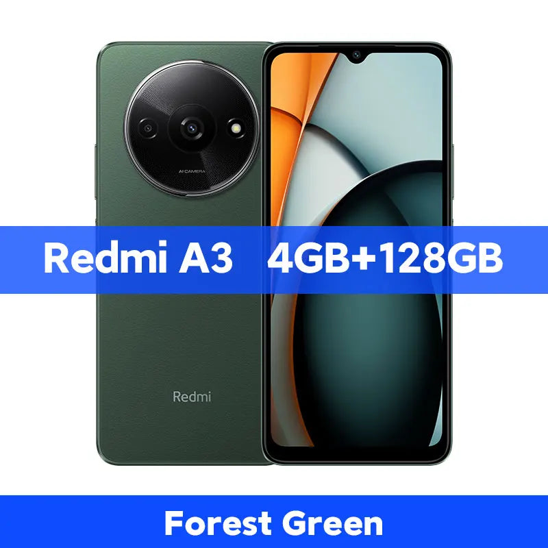 2025 A+ Redmi A3 Smartphone 6.71" Dot Drop display MediaTek Helio G36 64GB / 128GB ROM 5000mAh Battery 90Hz [World Premiere]