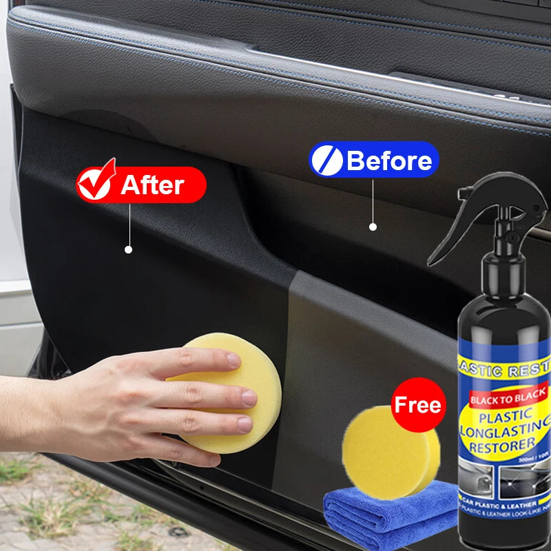 Car Plastic Restorer Back To Black Gloss Car Cleaning Products Plastic Leather Restore Auto Polish And Repair Coating Renovator