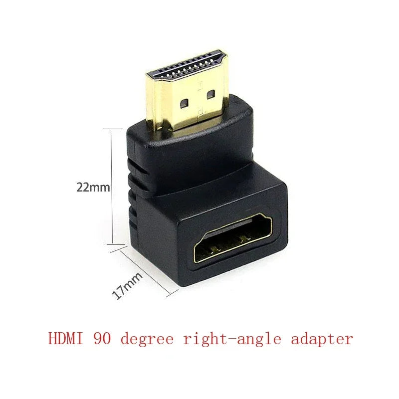 4K Adapter HDMI-compatible 90 Degree Right-angle Adapter HDMI 270 Degree HDMI Male To Female HDMI Elbow Connector Converter