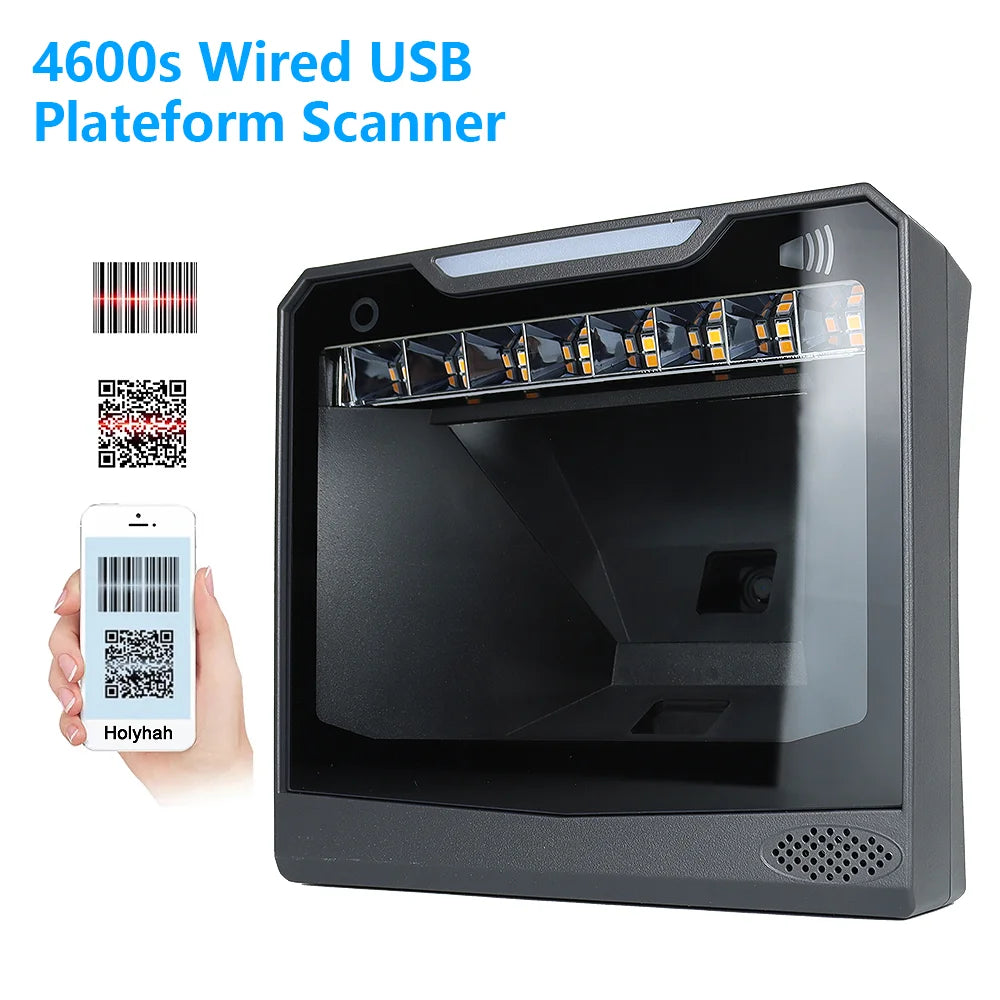 1D/2D  Supermarket Handhel  Barcode Bar  Code Scanner  Reader QR   PDF417 Bluetooth 2.4G Wireless &Wired USB Platform