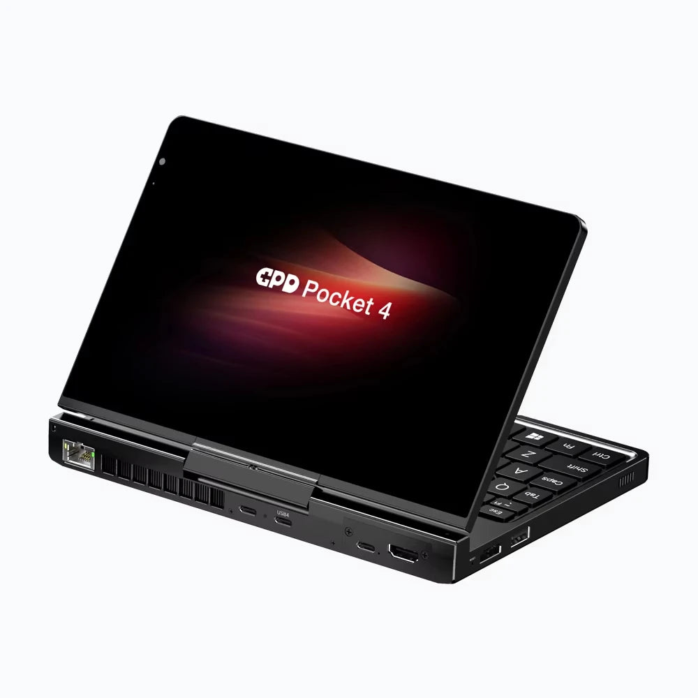 GPD Pocket 4 Mini Laptop 8.8-inch AMD AI 9 HX 370 64GB RAM Portable Mini PC 2TB NVMe flipped 180° business Laptop Computer