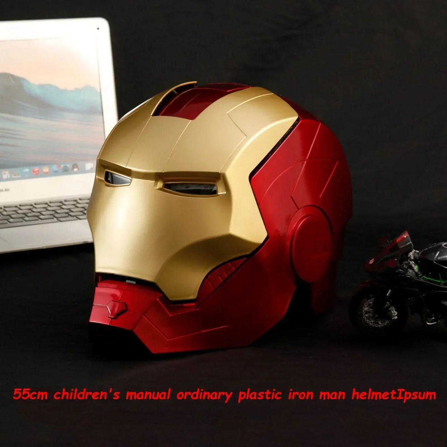 New 1:1 Marvel Iron Man Electric Helmet Multi Piece Manual Opening Helmet Model Luminous Adult And Children's Toy Gift
