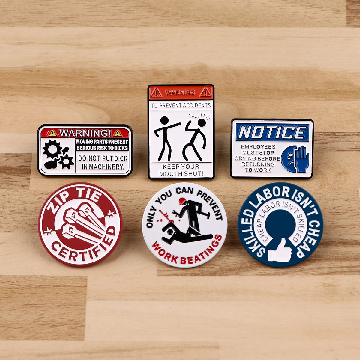 WARING Brooches for Women Encouragement Quotes Enamel Pins Clothes Badges Lapel Pins for Backpack Fashion Jewelry Worker Gift