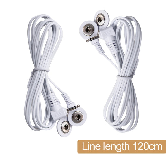 2 Way Electrode Wire Gloves 2.5mm Cable EMS Muscle Stimulator Electrode Pads TENS Unit Massage Machine Lead Wire Replacement