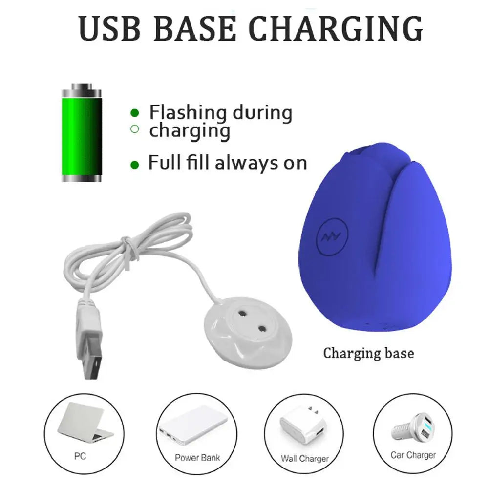 USB Charger Cable Cord Replacement For Rose Massage Toy - Fast Charging Magnetic Adapter, Base Dock Station