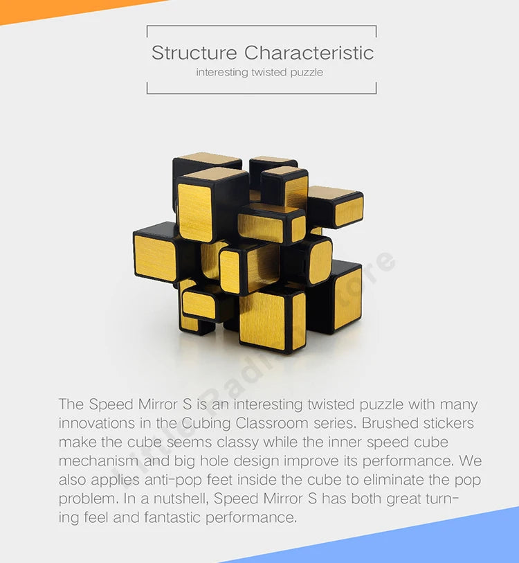 [Picube] MoYu MeiLong Mirror 3x3 Magic Cube Puzzle Silver Gold Stickers Speed Cubes Professional Learning Toys For Children Gift