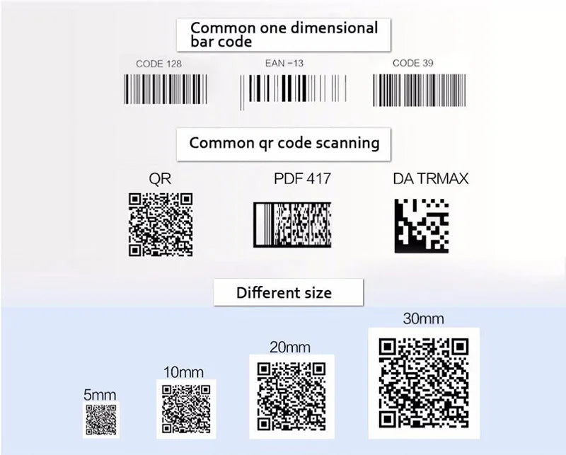 2D/1D OCR Barcode Scanner Handheld Portable Wired/Wireless Bluetooth With Base MRZ PDF417 Data Matrix for Passport Identity Card