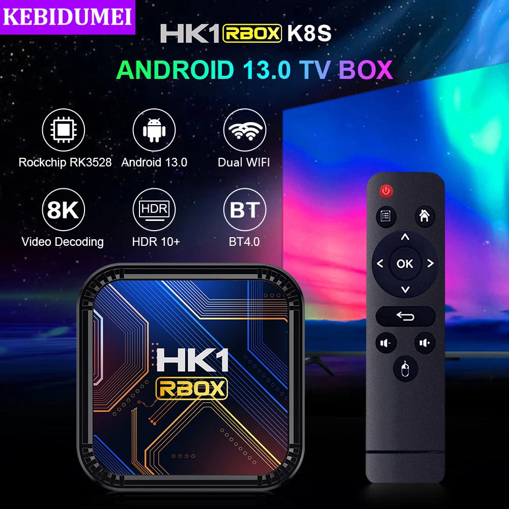 Android 13 Set Top Box RK3528 IPTV Smart TV Box Quad Core Cortex A53 8K Video 4K HDR10+ 2.4 5G Dual WiFi 6 BT 4.0 Media Player