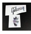 2.0 mm thick Gib Crawn White Mother of Pearl Guitar Peghead Logo inlay Decal