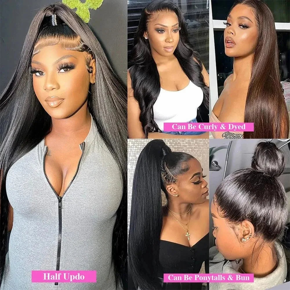 13X4 Lace Front Wig Human Hair Ready To Wear Human Hair Lace Frontal Wig Bone Straight Human Hair Wigs Straight 4X4 HD Lace Wig