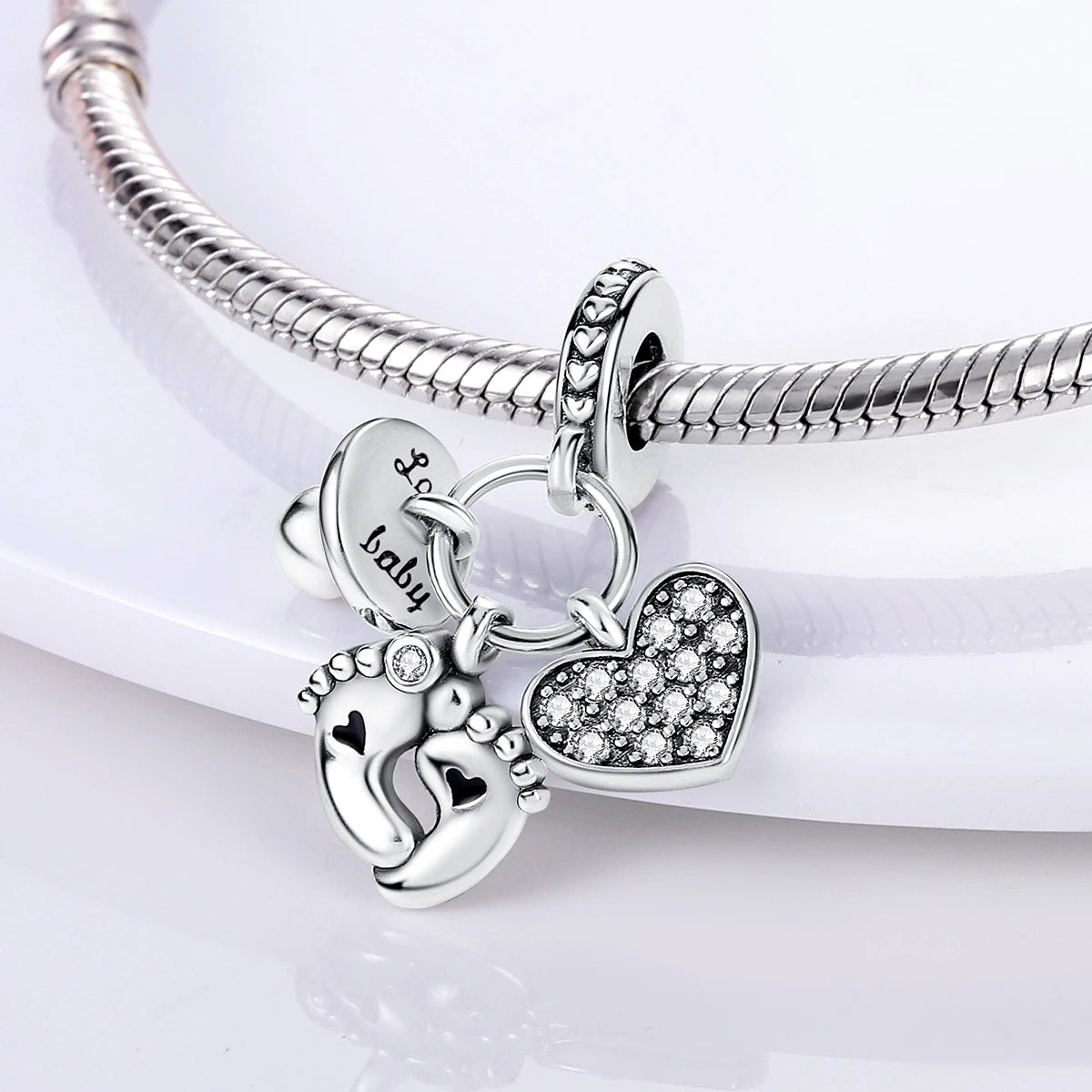 925 Silver Plated Firefly Pizza Cake Charms Fit Original Pandora Bracelet Making Fashion Jewelry