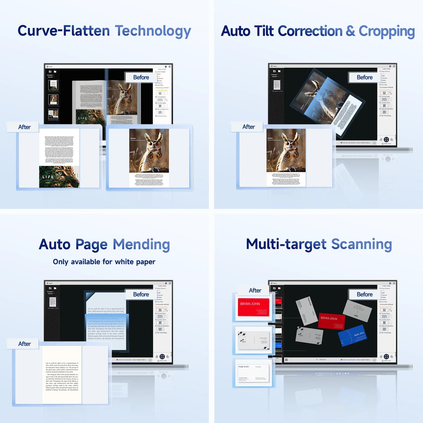 CZUR Shine Ultra Portable 13MP Book Scanner Flatten Curve Technology Capture Max A3 Document Fast Scan for Office Library School
