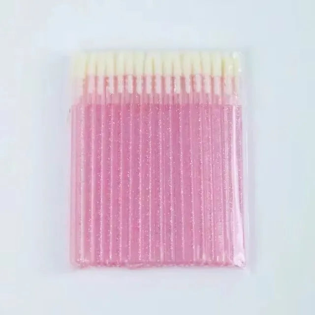 50Pcs Disposable Lip Brush Eyelash Makeups Microbrush Lash Extension Mascara Applicator Lipstick Wands Set Cosmetic Makeup Tools