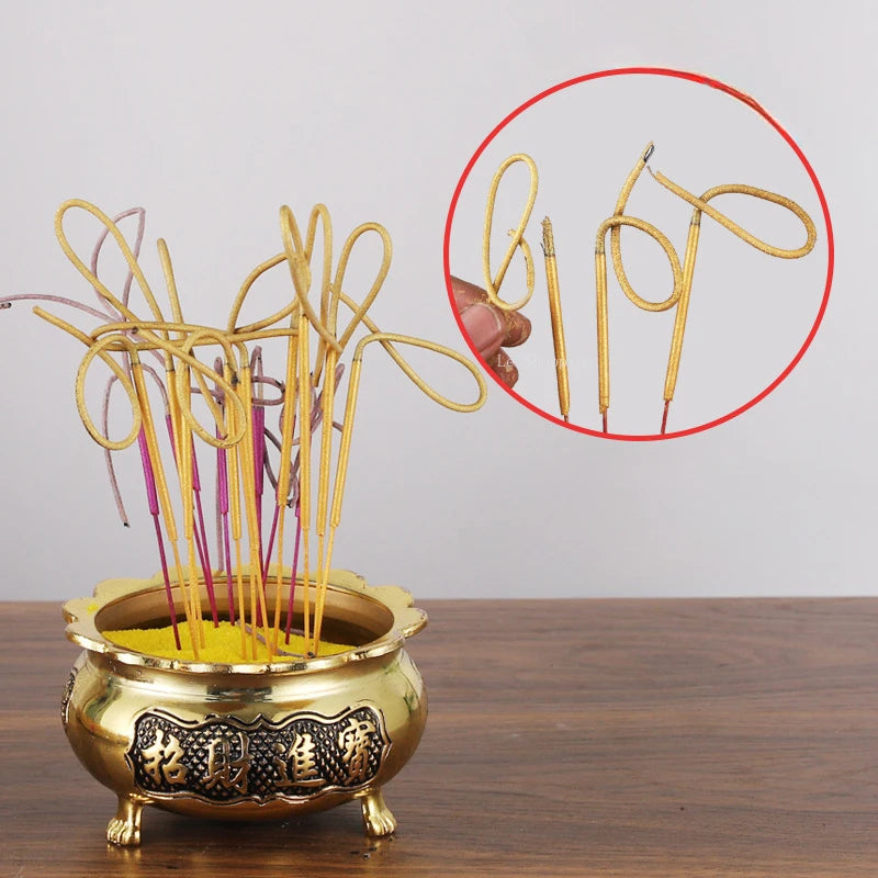 Stick Incense Golden Roll Money Handmade Smoke-free Bamboo Incense Indoor Office Purify Air/an Incense Help Sleep Natural Aroma