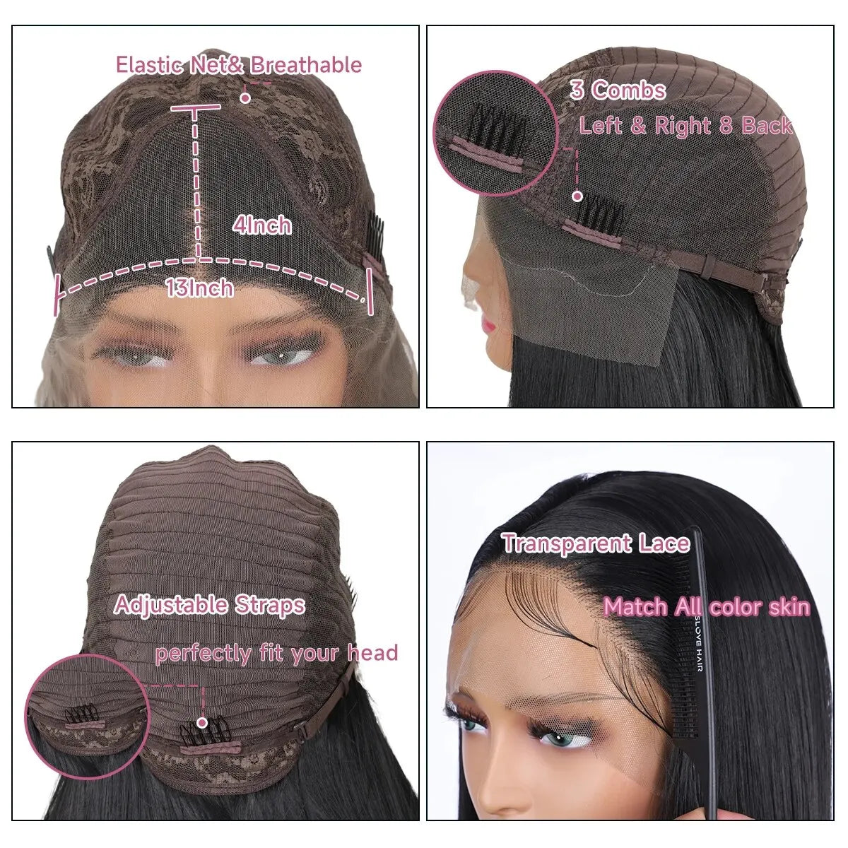 Vearda 13*4 Lace Front Synthetic Wig for Women - 150% Density, Natural Looking, Daily Use