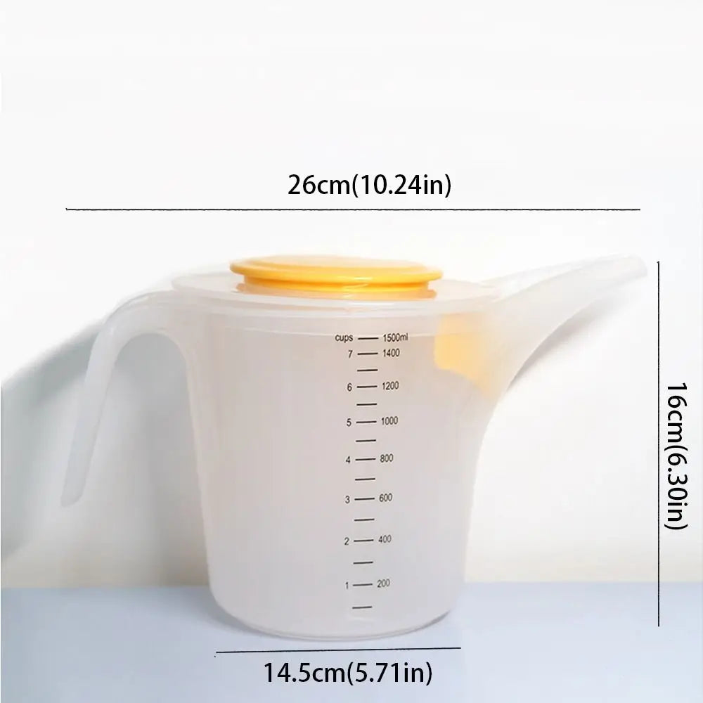 1500ml Measuring Cup Kitchen Baking Mixing Cup Scaled Filter Thicken Tip Mouth Liquid Measuring Tool