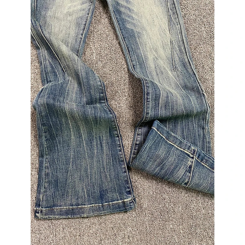 Women's Blue Jeans Vintage Korean Baggy Cowboy Pants Harajuku Wide Denim Trouser 90s Aesthetic Y2k 2000s Trashy Emo Clothes 2023