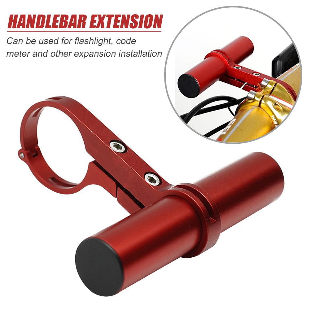 10CM Bicycle Light Holder Handlebar Extender Clamp 31.8MM Cycling Bike Frame Double Extension Mount Holder for Bike Light