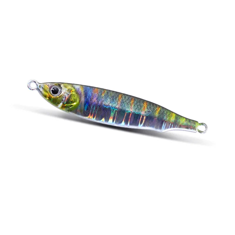 3D Print Metal Jig Fishing Shore Jigging Sea Fishing Slow Jig lifelike Micro Jigg Ultra Slim Spoon Laser Artificial Bait