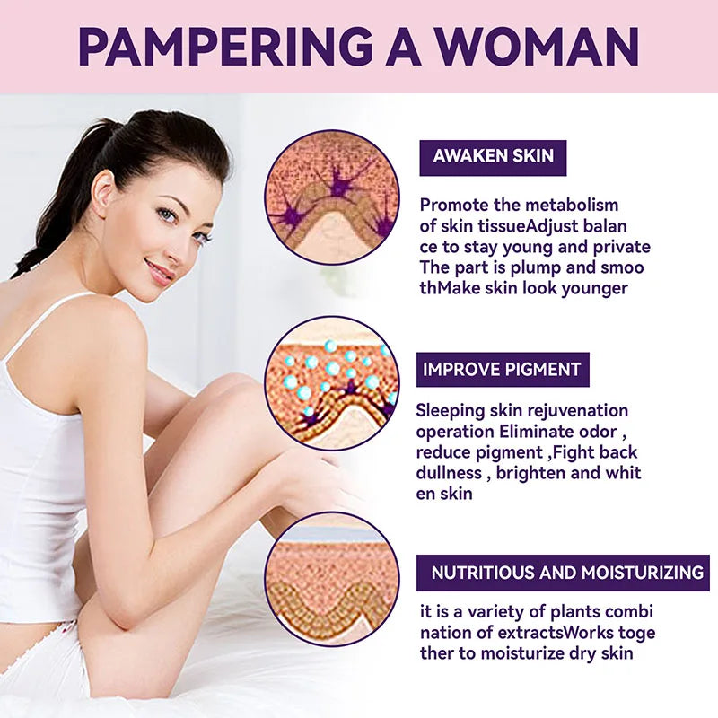 Body Whitening Cream For Dark Skin Intimate Area Pink Essence Dullness Brighten Skin Whitener Beauty Health For Dropshipping 20g