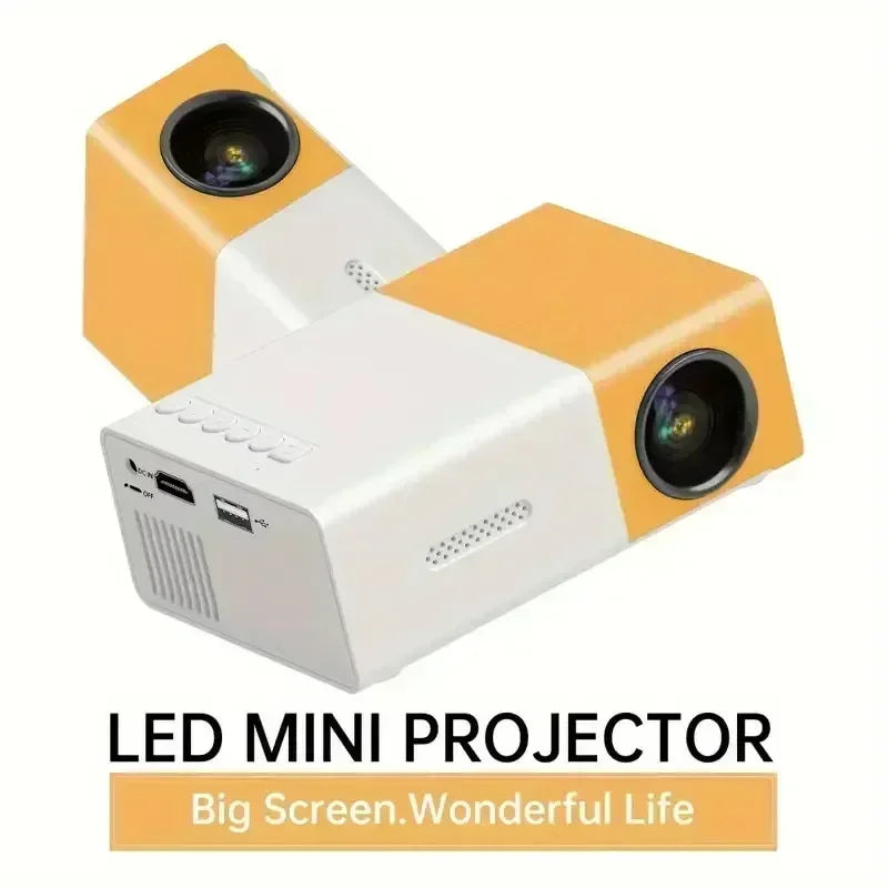 Mini projetor LED portátil, YG300, compatível com HDMI, USB, TF, áudio, casa, leitor multimídia, inteligente, portátil, viagem,