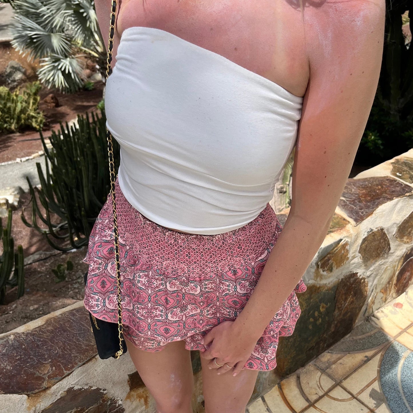 Women Summer Tierred Aesthetic Skirts High Waist Floral Pleated Skirts Y2k Girls Boho Vacation Beach A-line Short Mini Skirts