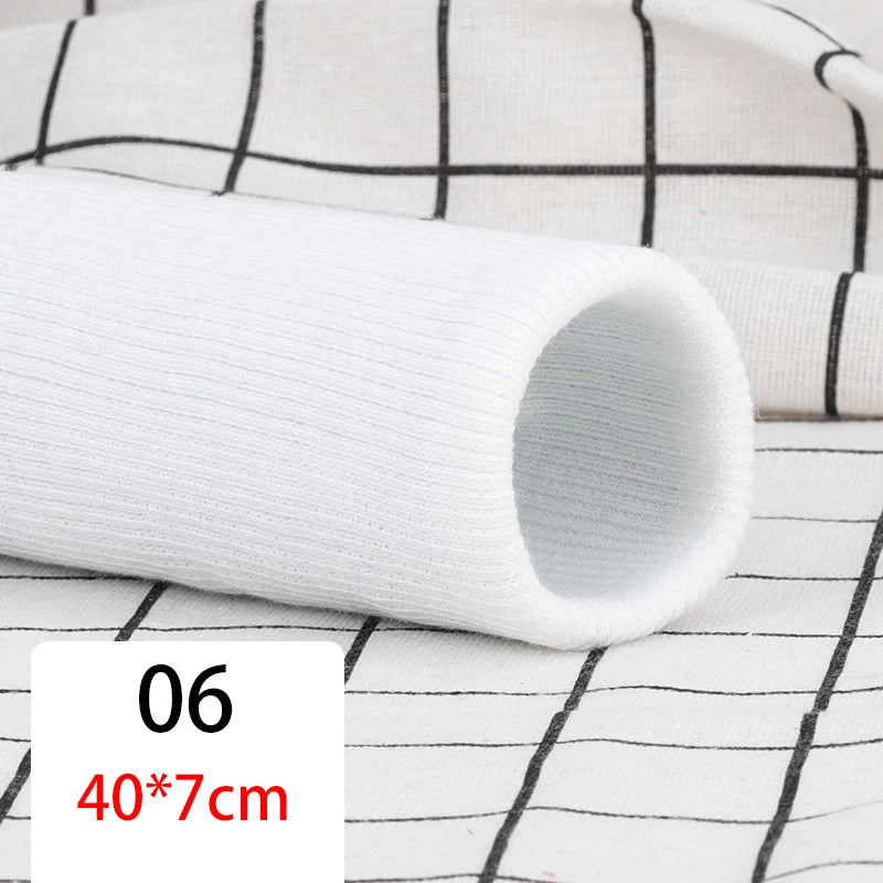 40cm Elastic Rib Cuffs Knitted Fabric Sweater Garment Cuffs Trouser Legs Seamlessly Repair Lengthening Sewing Accessories