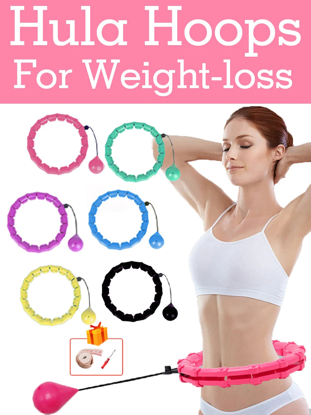 32/20/24/28 Adjustable Sport Hoops Thin Waist Exercise Detachable Massage Hoops Fitness Equipment Gym Home Training Weight loss