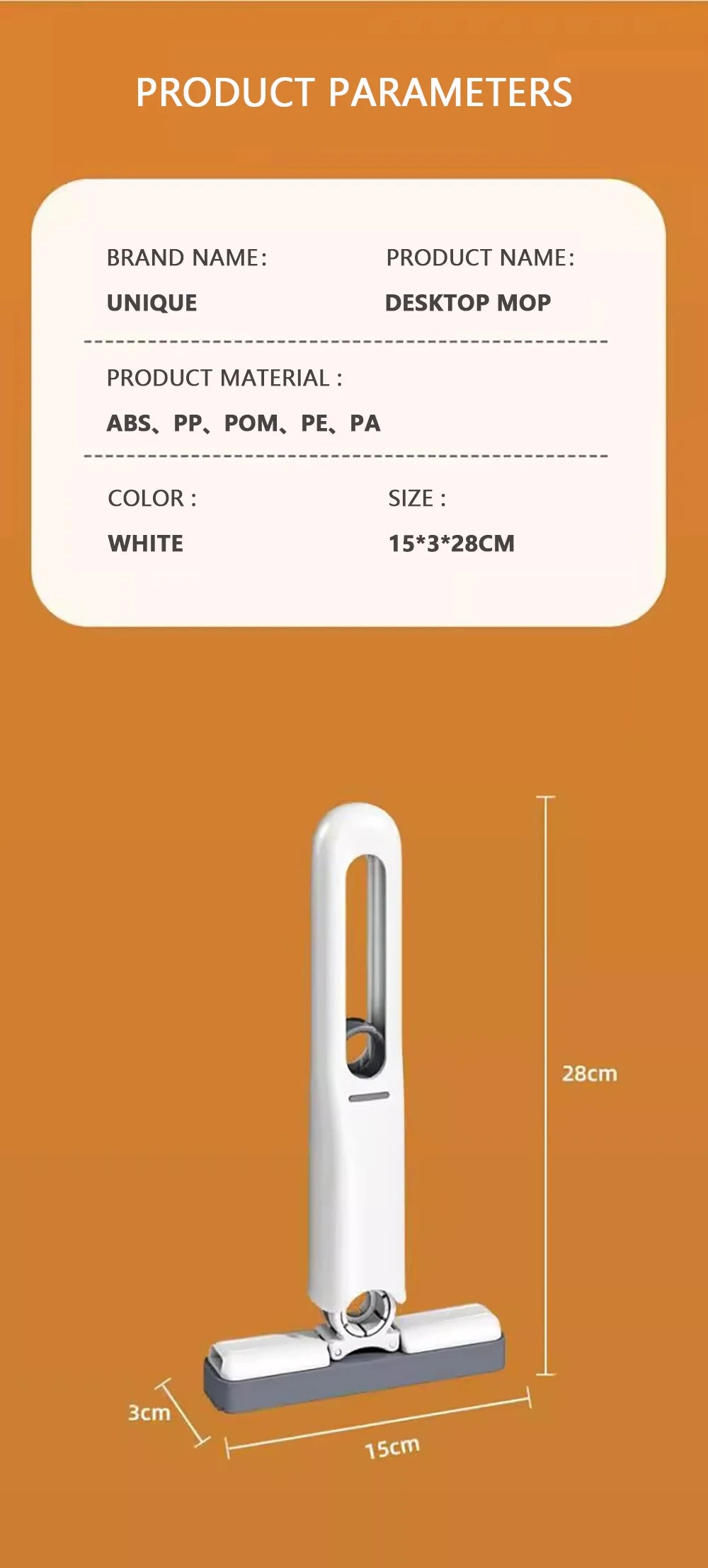 Mini Mop Self Squeeze Mop Powerful Folding Household Clean Tools No Hand Wash Strong Absorbent Mop for Bathroom Kitchen Desktop