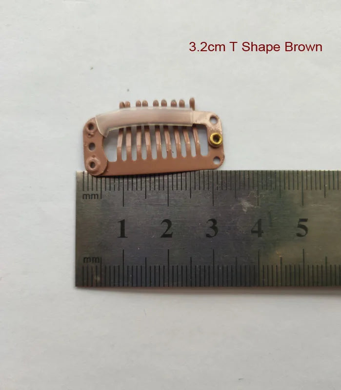 50pcs 2.3cm-3.6cm Black Brown Color Wig Clips Snap Clip For Hair Extension Wig Weft Wig PP Hairpins Large Clips Styling Tools