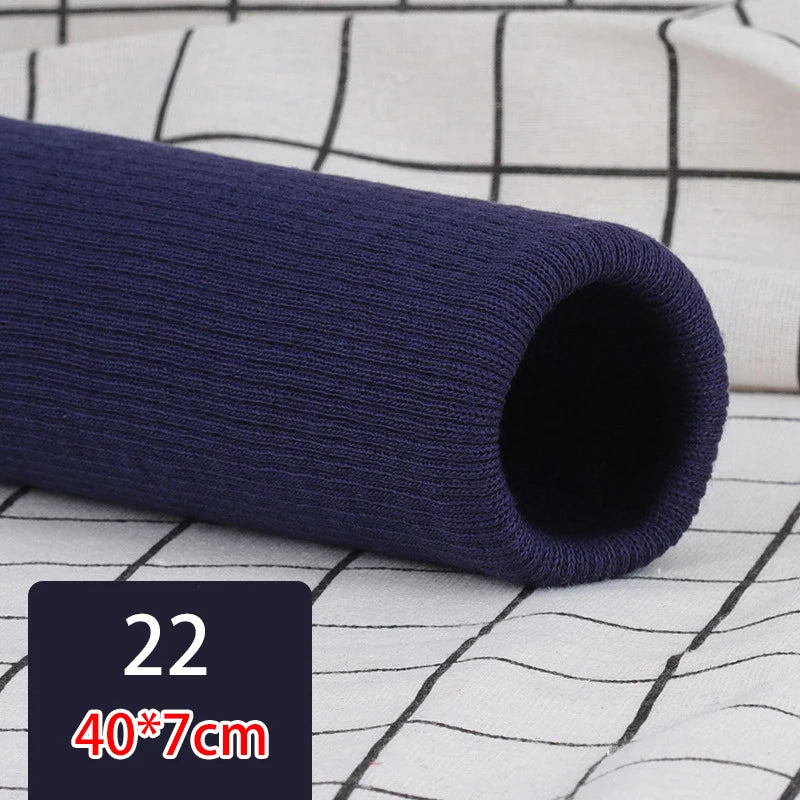 40cm Elastic Rib Cuffs Knitted Fabric Sweater Garment Cuffs Trouser Legs Seamlessly Repair Lengthening Sewing Accessories